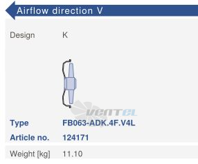 Ziehl-abegg FB063-ADK.4F.V4L - описание, технические характеристики, графики