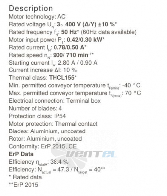 Ziehl-abegg FB063-SDK.4I.V4L - описание, технические характеристики, графики