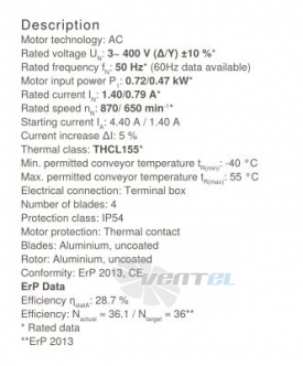 Ziehl-abegg FB063-SDK.4I.V4S - описание, технические характеристики, графики