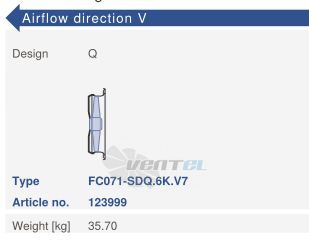 Ziehl-abegg FC071-SDQ.6K.V7 - описание, технические характеристики, графики