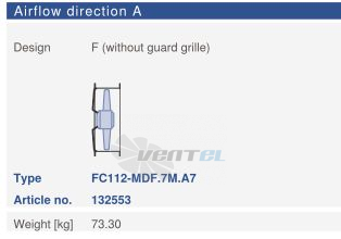 Ziehl-abegg FC112-MDF.7M.A7 - описание, технические характеристики, графики