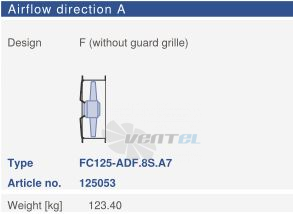 Ziehl-abegg FC125-ADF.8S.A7 - описание, технические характеристики, графики