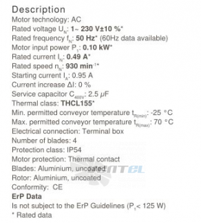 Ziehl-abegg FB035-6EK.2C.V4S - описание, технические характеристики, графики
