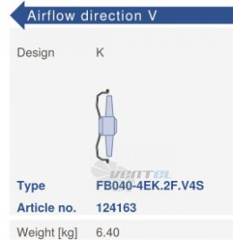 Ziehl-abegg FB040-4EK.2F.V4S - описание, технические характеристики, графики