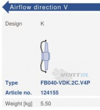 Ziehl-abegg FB040-VDK.2C.V4P - описание, технические характеристики, графики