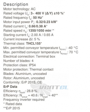 Ziehl-abegg FB040-VDK.2F.V4S - описание, технические характеристики, графики