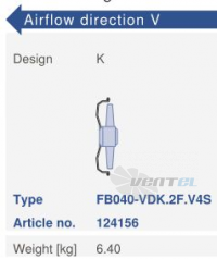 Ziehl-abegg FB040-VDK.2F.V4S - описание, технические характеристики, графики