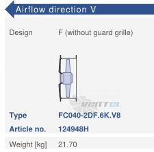 Ziehl-abegg FC040-2DF.6K.V8 - описание, технические характеристики, графики