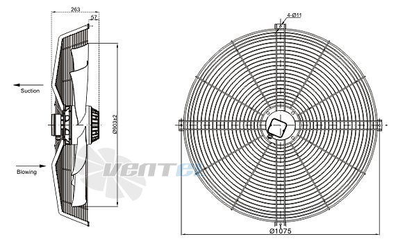 Sanmu YWF-K-6D910-Z - описание, технические характеристики, графики