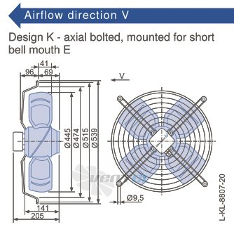 Ziehl-abegg FB045-4EK.4F.V4L - описание, технические характеристики, графики