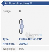 Ziehl-abegg FB045-4EK.4F.V4P - описание, технические характеристики, графики