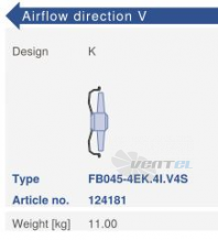 Ziehl-abegg FB045-4EK.4I.V4S - описание, технические характеристики, графики