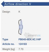 Ziehl-abegg FB045-6EK.4C.V4P - описание, технические характеристики, графики