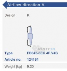 Ziehl-abegg FB045-6EK.4F.V4S - описание, технические характеристики, графики