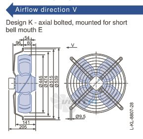 Ziehl-abegg FB045-6EK.4F.V4S - описание, технические характеристики, графики