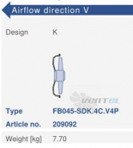 Ziehl-abegg FB045-SDK.4C.V4P - описание, технические характеристики, графики