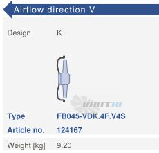 Ziehl-abegg FB045-VDK.4F.V4S - описание, технические характеристики, графики