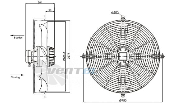 Sanmu YWF-K-4D630-Z-B - описание, технические характеристики, графики