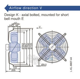 Ziehl-abegg FB056-SDK.4F.V4L - описание, технические характеристики, графики