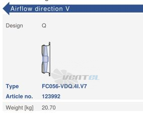 Ziehl-abegg FC056-VDQ.4I.V7 - описание, технические характеристики, графики