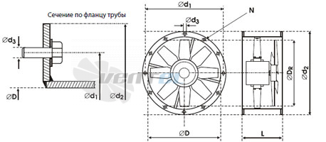 Deltafan(Польша) 630-KAN-8-8-40-400-REW - описание, технические характеристики, графики
