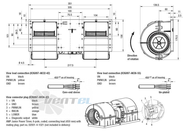 Ebmpapst K3G-097-AK32-42 - описание, технические характеристики, графики