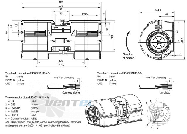 Ebmpapst K3G-097-BK32-42 - описание, технические характеристики, графики