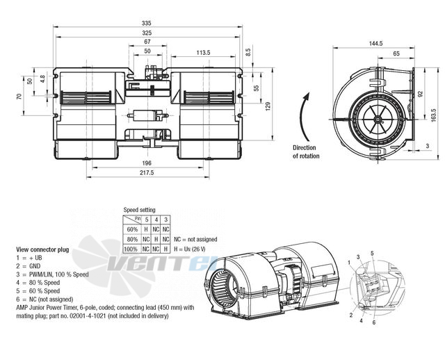 Ebmpapst K3G-097-BK34-65 - описание, технические характеристики, графики