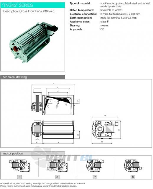  TNG23LS45X180FL*-00 - описание, технические характеристики, графики