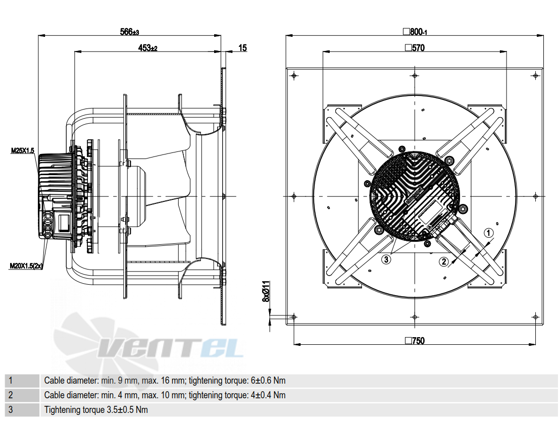 Ebmpapst K3G560-AQ04-01 - описание, технические характеристики, графики